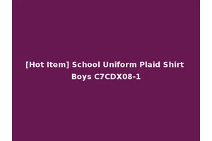 [Hot Item] School Uniform Plaid Shirt Boys C7CDX08-1