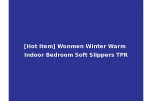 [Hot Item] Wonmen Winter Warm Indoor Bedroom Soft Slippers TPR