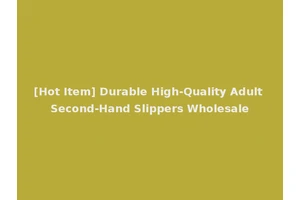 [Hot Item] Durable High-Quality Adult Second-Hand Slippers Wholesale