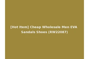 [Hot Item] Cheap Wholesale Men EVA Sandals Shoes (RW22087)