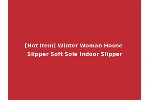 [Hot Item] Winter Woman House Slipper Soft Sole Indoor Slipper