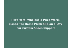[Hot Item] Wholesale Price Warm Closed Toe Home Plush Slip-on Fluffy Fur Custom Slides Slippers