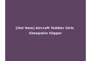 [Hot Item] Aircraft Toddler Girls Sheepskin Slipper