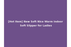 [Hot Item] New Soft Nice Warm Indoor Soft Slipper for Ladies