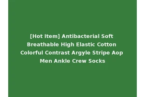 [Hot Item] Antibacterial Soft Breathable High Elastic Cotton Colorful Contrast Argyle Stripe Aop Men Ankle Crew Socks