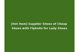 [Hot Item] Supplier Shoes of Cheap Shoes with Flyknits for Lady Shoes