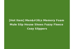 [Hot Item] Men's Memory Foam Mule Slip House Shoes Fuzzy Fleece Cozy Slippers