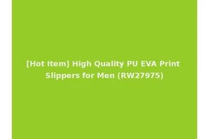 [Hot Item] High Quality PU EVA Print Slippers for Men (RW27975)