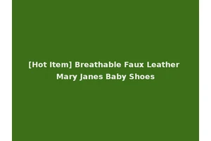 [Hot Item] Breathable Faux Leather Mary Janes Baby Shoes