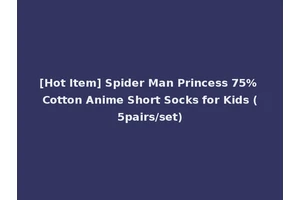 [Hot Item] Spider Man Princess 75% Cotton Anime Short Socks for Kids (5pairs/set)