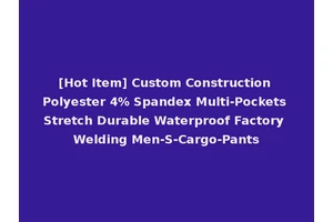 [Hot Item] Custom Construction Polyester 4% Spandex Multi-Pockets Stretch Durable Waterproof Factory Welding Men-S-Cargo-Pants