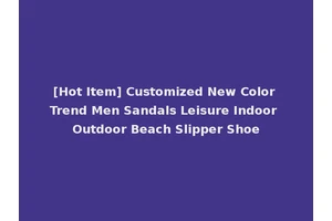 [Hot Item] Customized New Color Trend Men Sandals Leisure Indoor Outdoor Beach Slipper Shoe