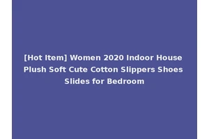 [Hot Item] Women 2020 Indoor House Plush Soft Cute Cotton Slippers Shoes Slides for Bedroom