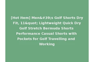 [Hot Item] Men's Golf Shorts Dry Fit, 11" Lightweight Quick Dry Golf Stretch Bermuda Shorts Performance Casual Shorts with Pockets for Golf Travelling and Working