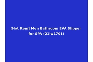 [Hot Item] Men Bathroom EVA Slipper for SPA (21iw1701)