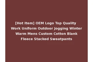 [Hot Item] OEM Logo Top Quality Work Uniform Outdoor Jogging Winter Warm Mens Custom Cotton Blank Fleece Stacked Sweatpants