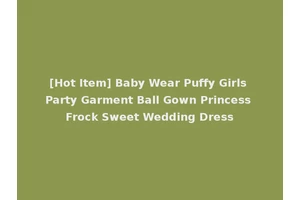 [Hot Item] Baby Wear Puffy Girls Party Garment Ball Gown Princess Frock Sweet Wedding Dress