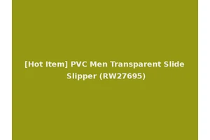[Hot Item] PVC Men Transparent Slide Slipper (RW27695)