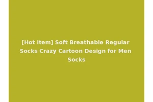 [Hot Item] Soft Breathable Regular Socks Crazy Cartoon Design for Men Socks