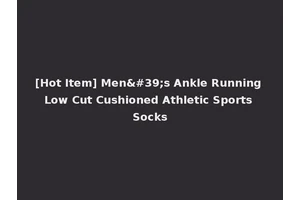 [Hot Item] Men's Ankle Running Low Cut Cushioned Athletic Sports Socks