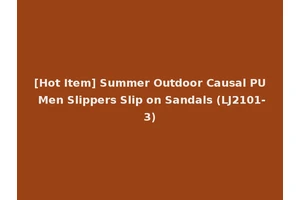 [Hot Item] Summer Outdoor Causal PU Men Slippers Slip on Sandals (LJ2101-3)
