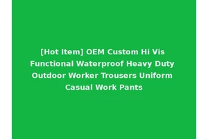 [Hot Item] OEM Custom Hi Vis Functional Waterproof Heavy Duty Outdoor Worker Trousers Uniform Casual Work Pants