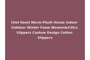 [Hot Item] Warm Plush House Indoor Outdoor Winter Foam Women's Slippers Custom Design Cotton Slippers
