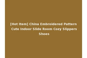 [Hot Item] China Embroidered Pattern Cute Indoor Slide Room Cozy Slippers Shoes