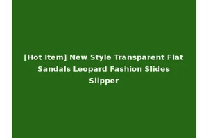 [Hot Item] New Style Transparent Flat Sandals Leopard Fashion Slides Slipper