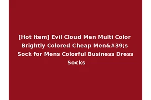 [Hot Item] Evil Cloud Men Multi Color Brightly Colored Cheap Men's Sock for Mens Colorful Business Dress Socks