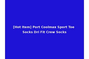 [Hot Item] Port Coolmax Sport Toe Socks Dri Fit Crew Socks