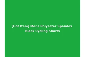 [Hot Item] Mens Polyester Spandex Black Cycling Shorts