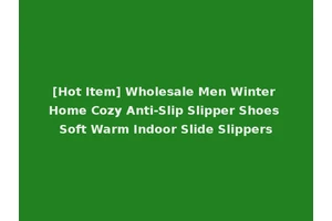 [Hot Item] Wholesale Men Winter Home Cozy Anti-Slip Slipper Shoes Soft Warm Indoor Slide Slippers