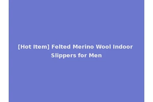[Hot Item] Felted Merino Wool Indoor Slippers for Men