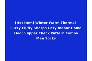 [Hot Item] Winter Warm Thermal Fuzzy Fluffy Sherpa Cozy Indoor Home Floor Slipper Check Pattern Combo Men Socks