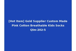 [Hot Item] Gold Supplier Custom Made Pink Cotton Breathable Kids Socks Qlm-202-5