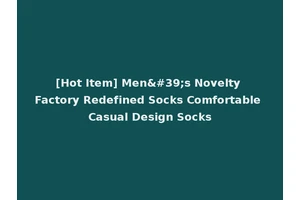 [Hot Item] Men's Novelty Factory Redefined Socks Comfortable Casual Design Socks