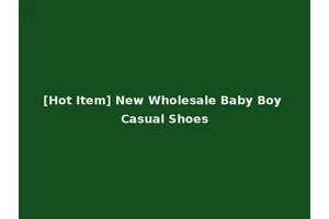 [Hot Item] New Wholesale Baby Boy Casual Shoes