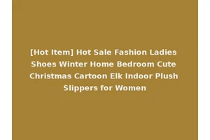 [Hot Item] Hot Sale Fashion Ladies Shoes Winter Home Bedroom Cute Christmas Cartoon Elk Indoor Plush Slippers for Women