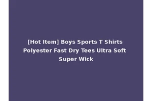 [Hot Item] Boys Sports T Shirts Polyester Fast Dry Tees Ultra Soft Super Wick