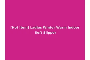 [Hot Item] Ladies Winter Warm Indoor Soft Slipper