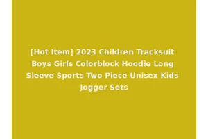 [Hot Item] 2023 Children Tracksuit Boys Girls Colorblock Hoodie Long Sleeve Sports Two Piece Unisex Kids Jogger Sets