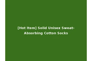 [Hot Item] Solid Unisex Sweat-Absorbing Cotton Socks