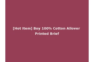 [Hot Item] Boy 100% Cotton Allover Printed Brief