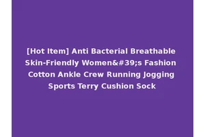 [Hot Item] Anti Bacterial Breathable Skin-Friendly Women's Fashion Cotton Ankle Crew Running Jogging Sports Terry Cushion Sock