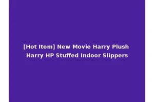 [Hot Item] New Movie Harry Plush Harry HP Stuffed Indoor Slippers