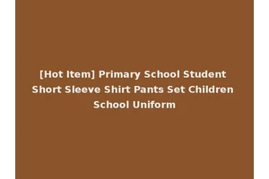 [Hot Item] Primary School Student Short Sleeve Shirt Pants Set Children School Uniform