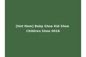 [Hot Item] Baby Shoe Kid Shoe Children Shoe 0016