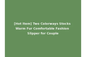 [Hot Item] Two Colorways Stocks Warm Fur Comfortable Fashion Slipper for Couple