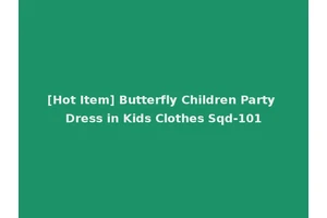 [Hot Item] Butterfly Children Party Dress in Kids Clothes Sqd-101